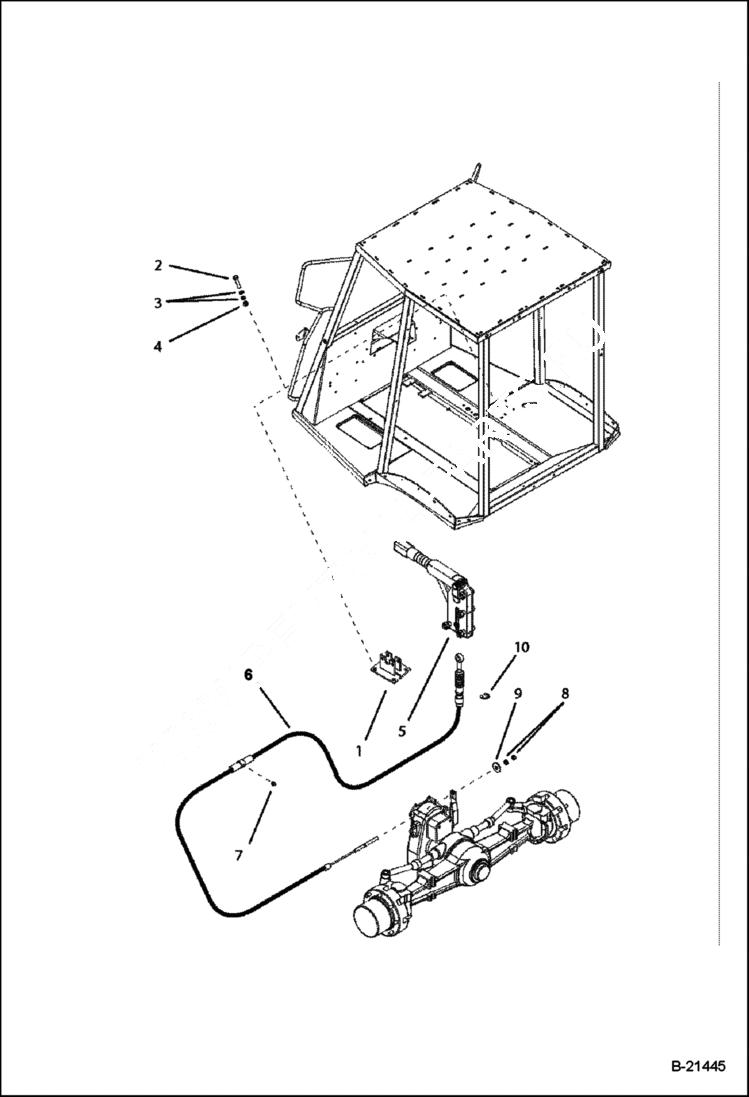 Схема запчастей Bobcat BL570 - HAND BRAKE CONTROLS