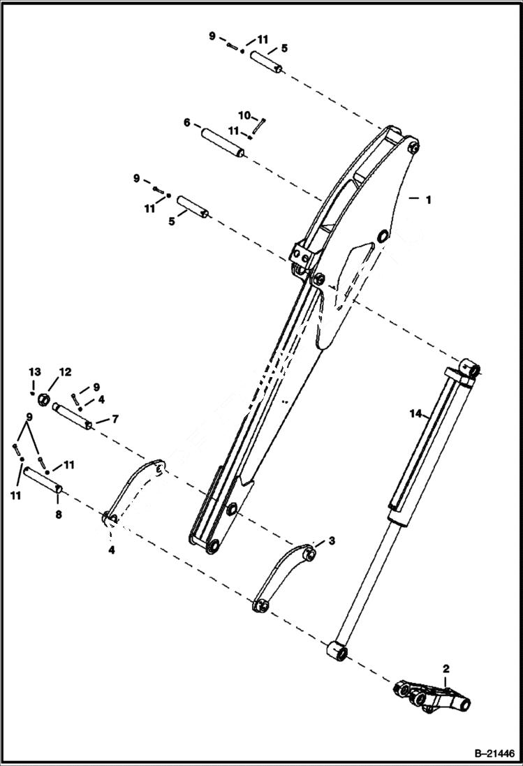 Схема запчастей Bobcat BL570 - ARM WORK EQUIPMENT