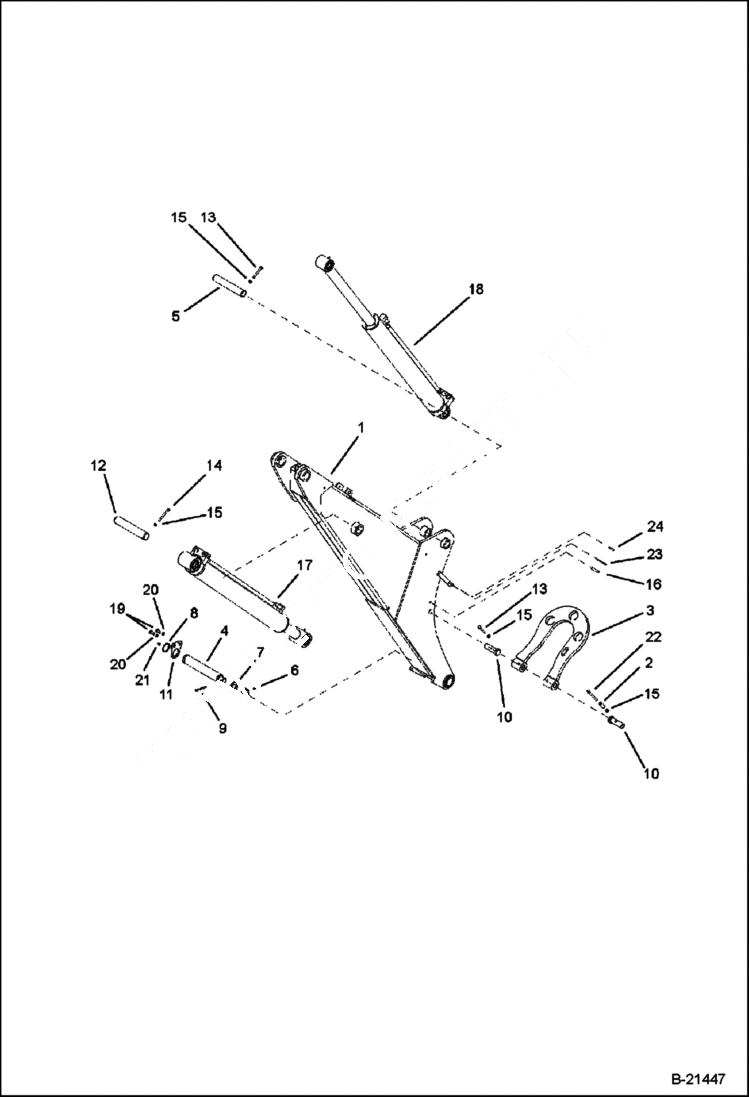 Схема запчастей Bobcat BL570 - BOOM WORK EQUIPMENT