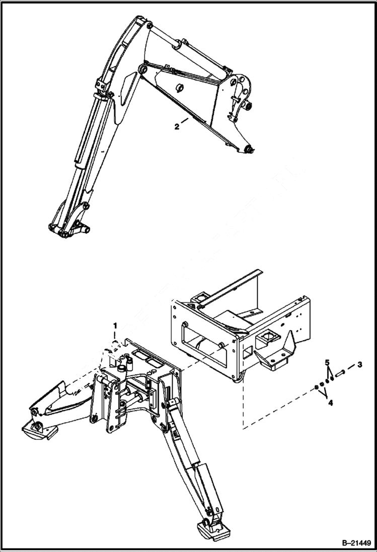 Схема запчастей Bobcat BL570 - WORK GROUP Center Mount WORK EQUIPMENT