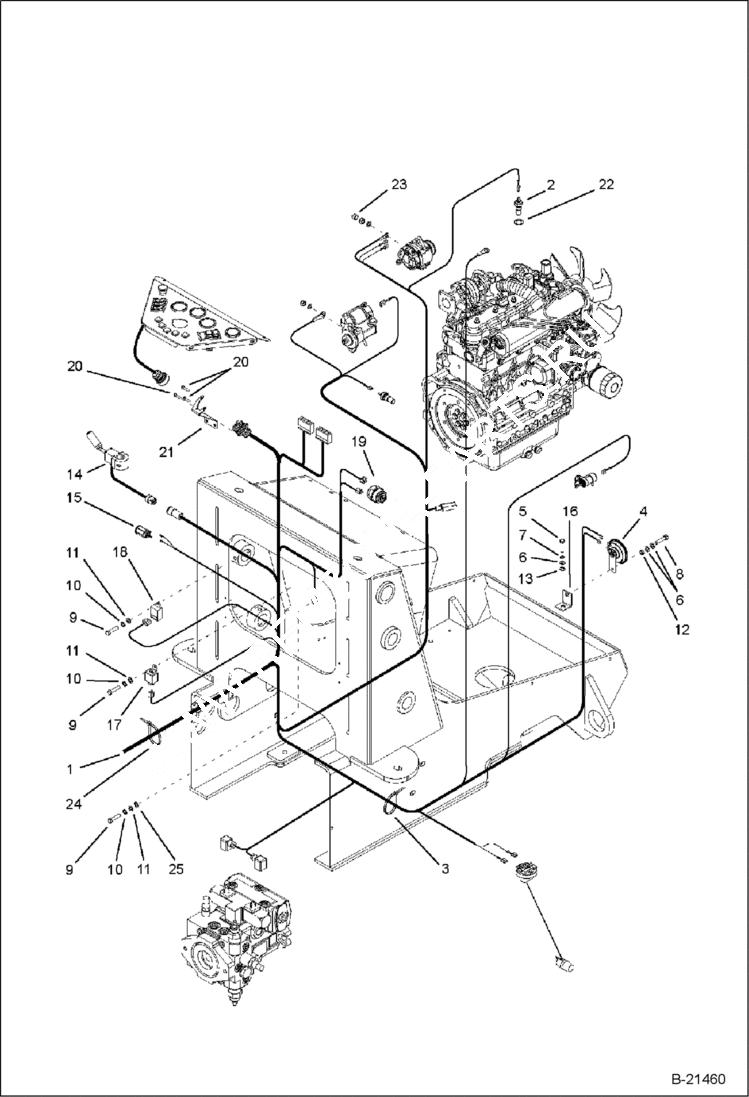 Схема запчастей Bobcat BL570 - ELECTRICAL ELECTRICAL SYSTEM