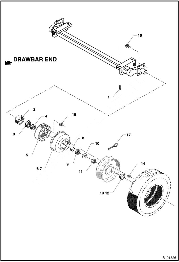 Схема запчастей Bobcat BAP185 - HYDRAULIC BRAKE AXLE ACCESSORIES & OPTIONS