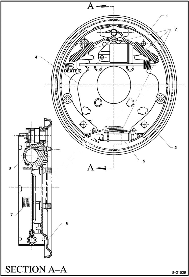 Схема запчастей Bobcat BAP185 - HYDRAULIC BRAKE SHOE ACCESSORIES & OPTIONS