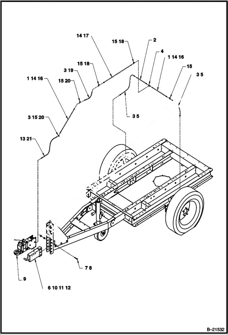 Схема запчастей Bobcat BAP185 - ADJ HT HYDRAULIC BRAKE ACCESSORIES & OPTIONS