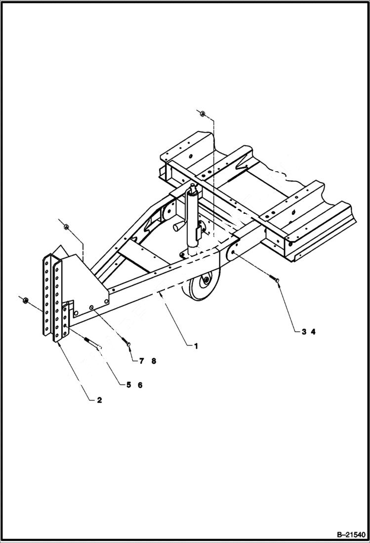 Схема запчастей Bobcat BAP185 - ADJ HT DRAWBAR ACCESSORIES & OPTIONS