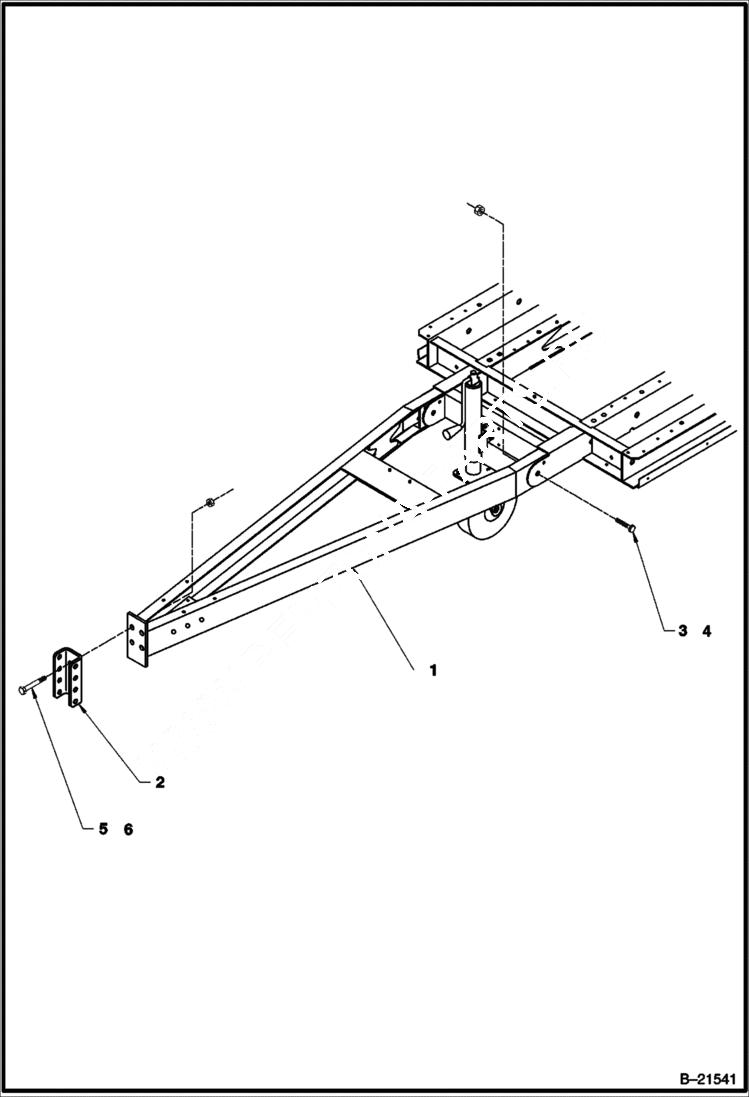 Схема запчастей Bobcat BAP185 - EXTENDED DRAWBAR ACCESSORIES & OPTIONS