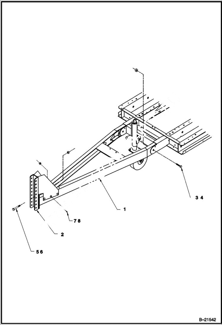 Схема запчастей Bobcat BAP185 - DRAWBAR EXTENDED Adjustable Height ACCESSORIES & OPTIONS