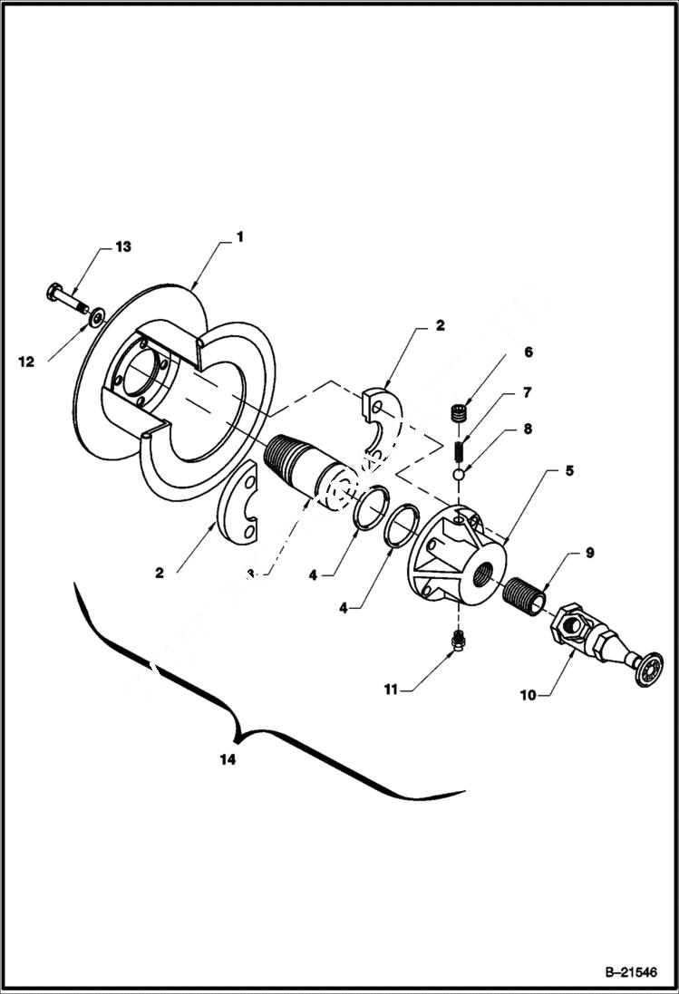 Схема запчастей Bobcat BAP185 - HOSE REEL ASSEMBLY ACCESSORIES & OPTIONS