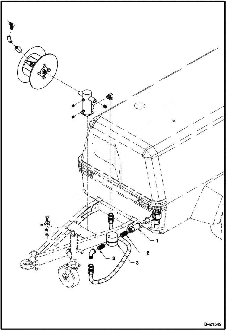Схема запчастей Bobcat BAP185 - 1 QT HOSE REEL OILER ACCESSORIES & OPTIONS