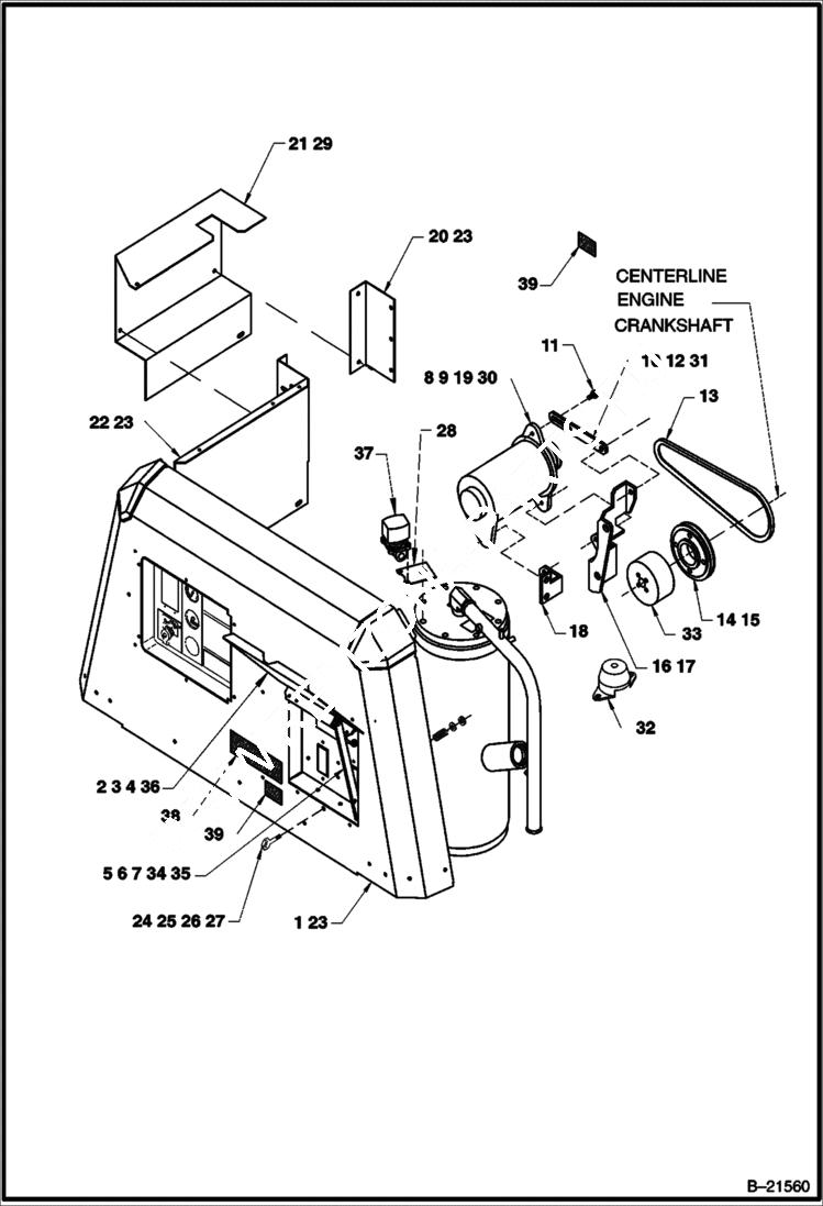 Схема запчастей Bobcat BAP185 - 4.5 KW GENERATOR OPTION ACCESSORIES & OPTIONS