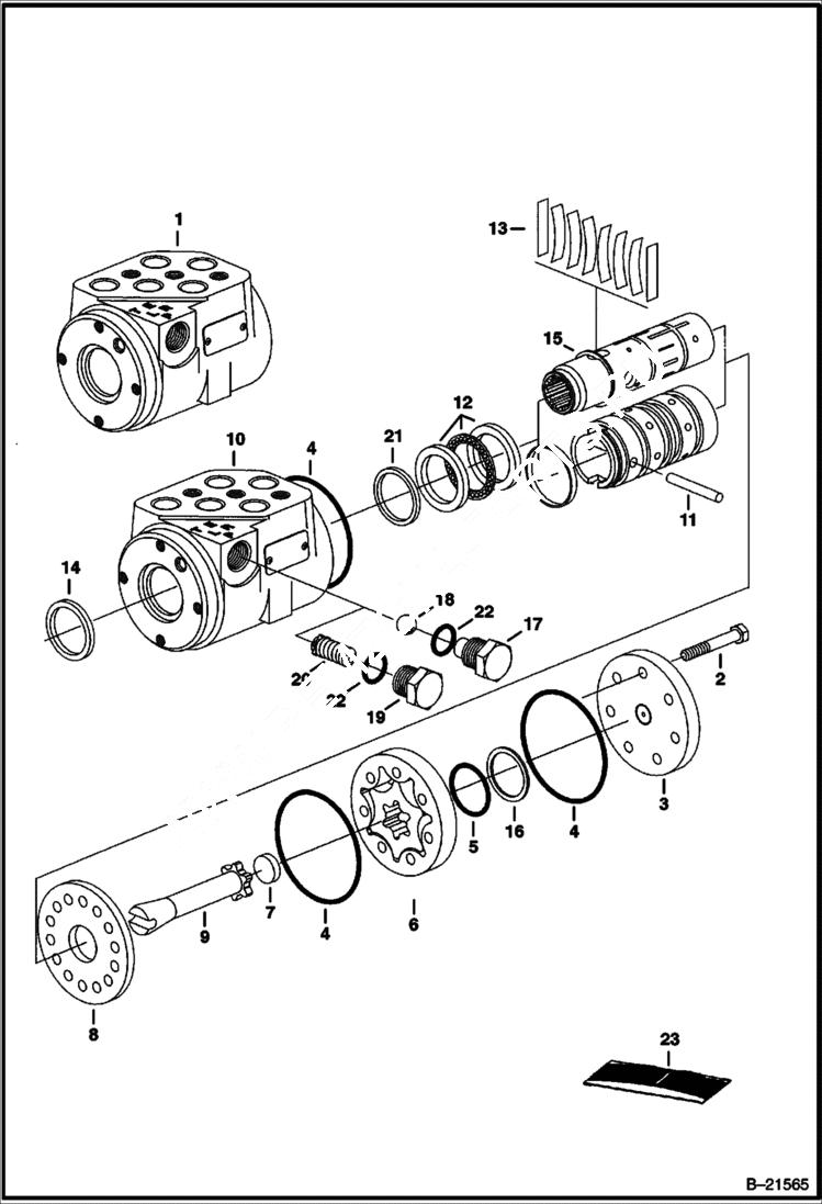 Схема запчастей Bobcat 5610 - POWER STEERING PUMP HYDROSTATIC SYSTEM