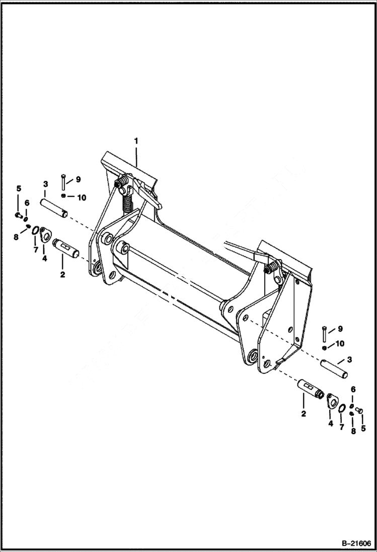 Схема запчастей Bobcat B100 - BOB-TACH MOUNTING 5701 11026 & Below BOBTACH