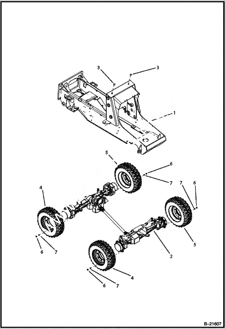 Схема запчастей Bobcat BL370 - MAIN FRAME/DRIVE TRAIN MAIN FRAME