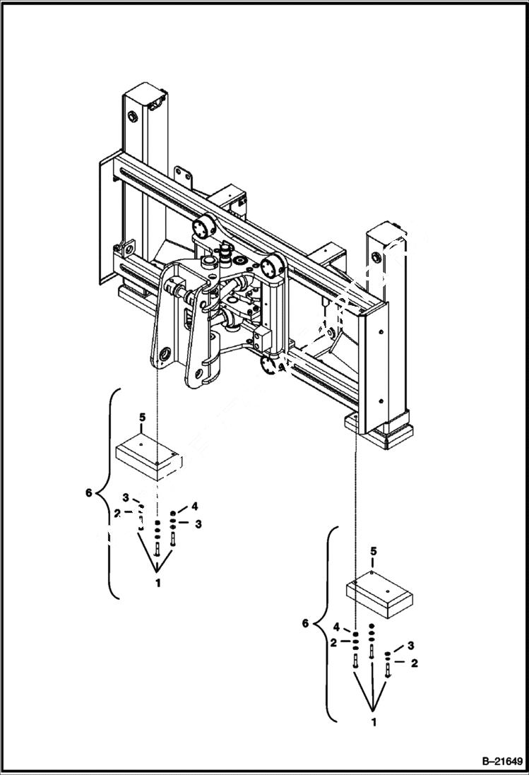 Схема запчастей Bobcat BL570 - STREED PAD Side Shift WORK EQUIPMENT