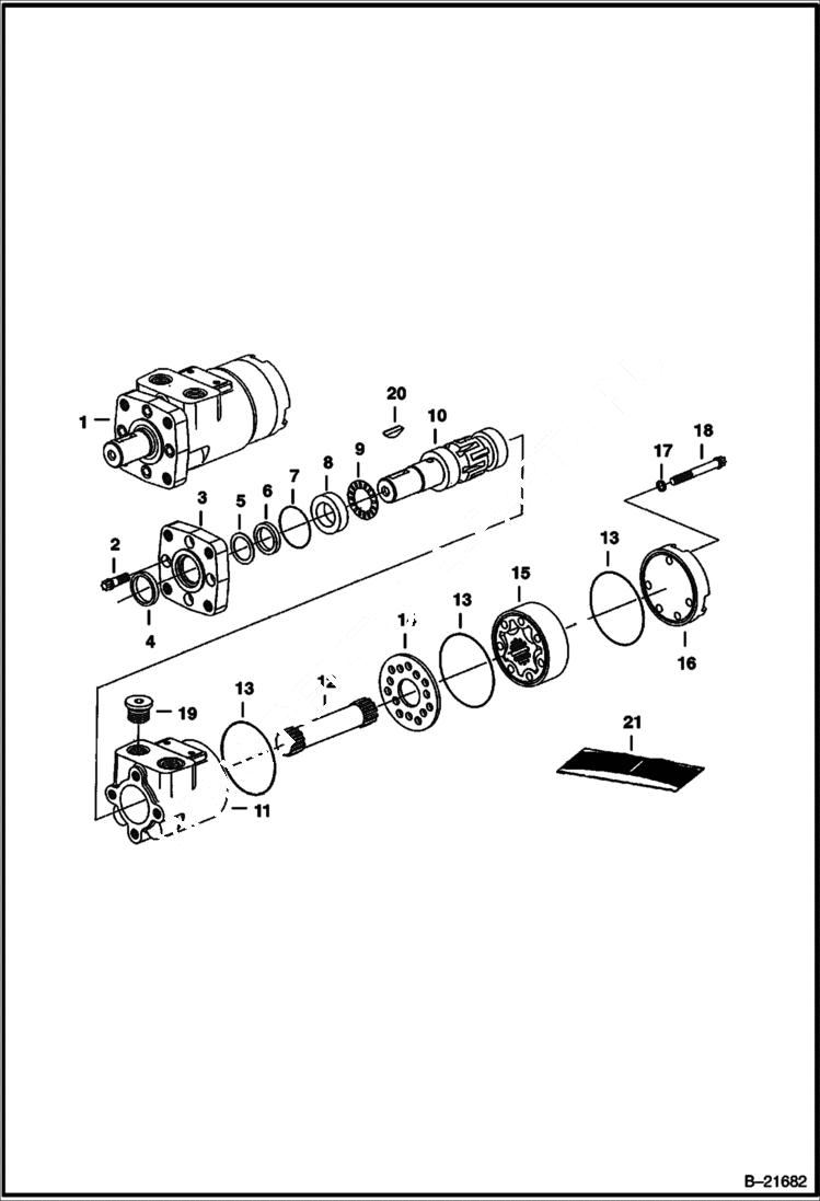 Схема запчастей Bobcat SNOWBLOWER - SNOWBLOWER (Motor - Chute Rotator) (FCTSB72 AJGY) (3SB54 ABCW) (3SB66 ABCU) (3SB72 AB4K) (FCTSB49 AHN9) (FCTSB62 A5E0) Компактные тракторы