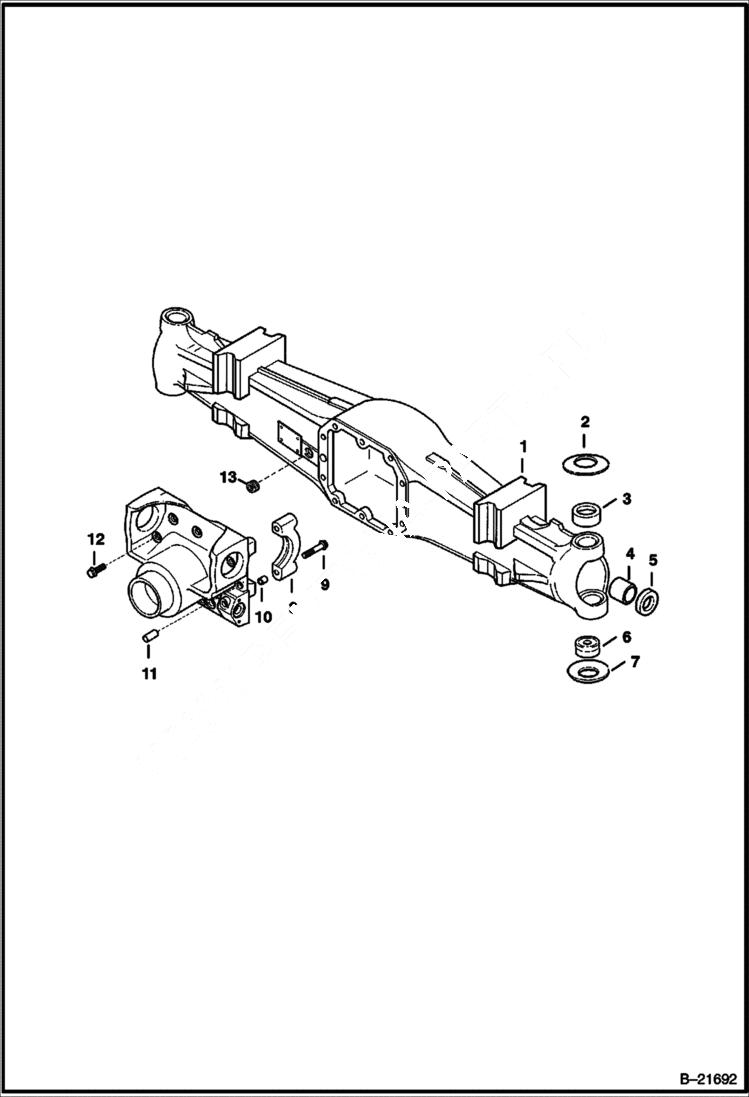 Схема запчастей Bobcat BL470 - REAR AXLE AXLES