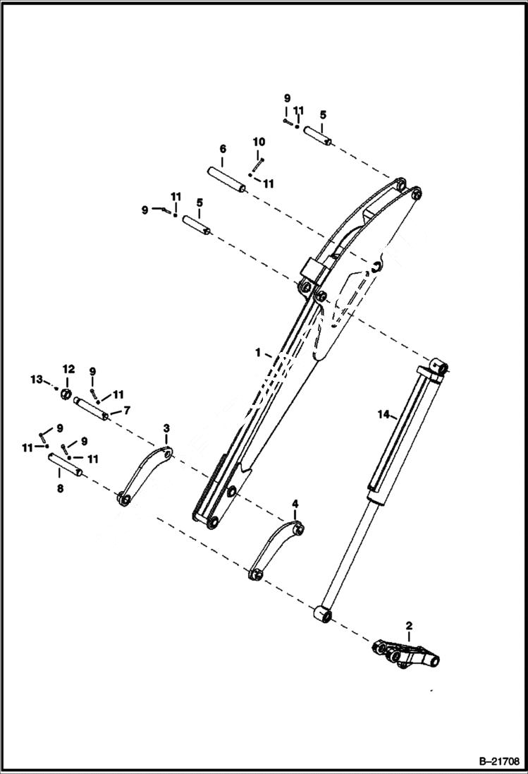 Схема запчастей Bobcat BL470 - ARM WORK EQUIPMENT