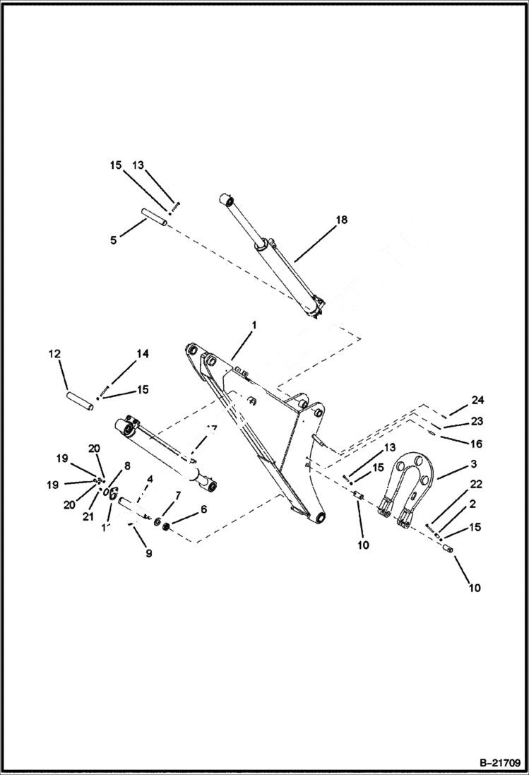 Схема запчастей Bobcat BL475 - BOOM WORK EQUIPMENT