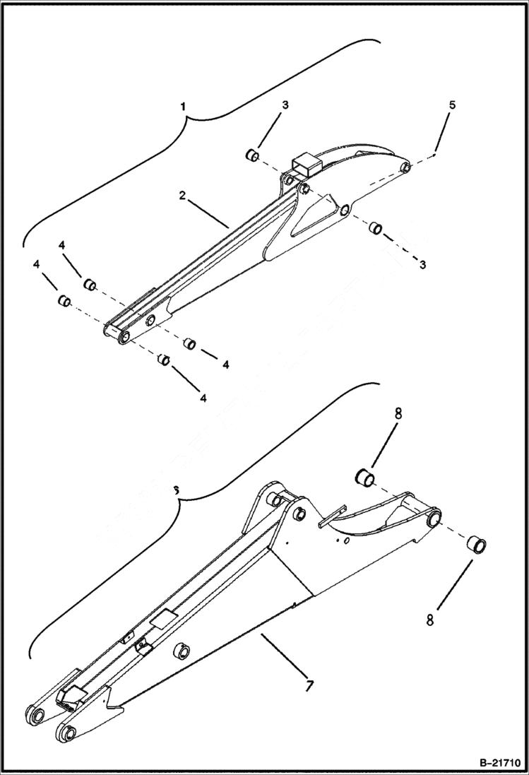 Схема запчастей Bobcat BL475 - ARM & BOOM WORK EQUIPMENT