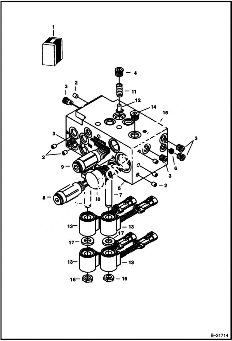 Схема запчастей Bobcat SNOWBLOWER - SB200 & SB240 SNOWBLOWER (Control Valve) Loader