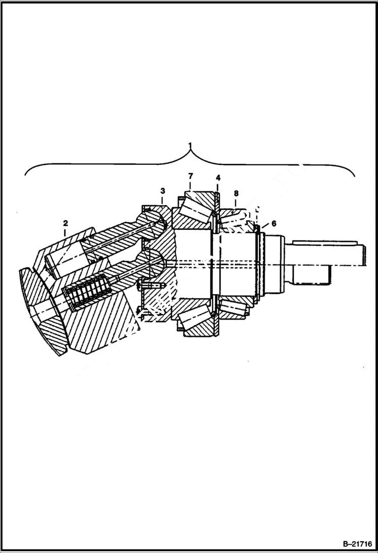 Схема запчастей Bobcat BL470 - DRIVE MOTOR Rotary Group HYDRAULIC SYSTEM