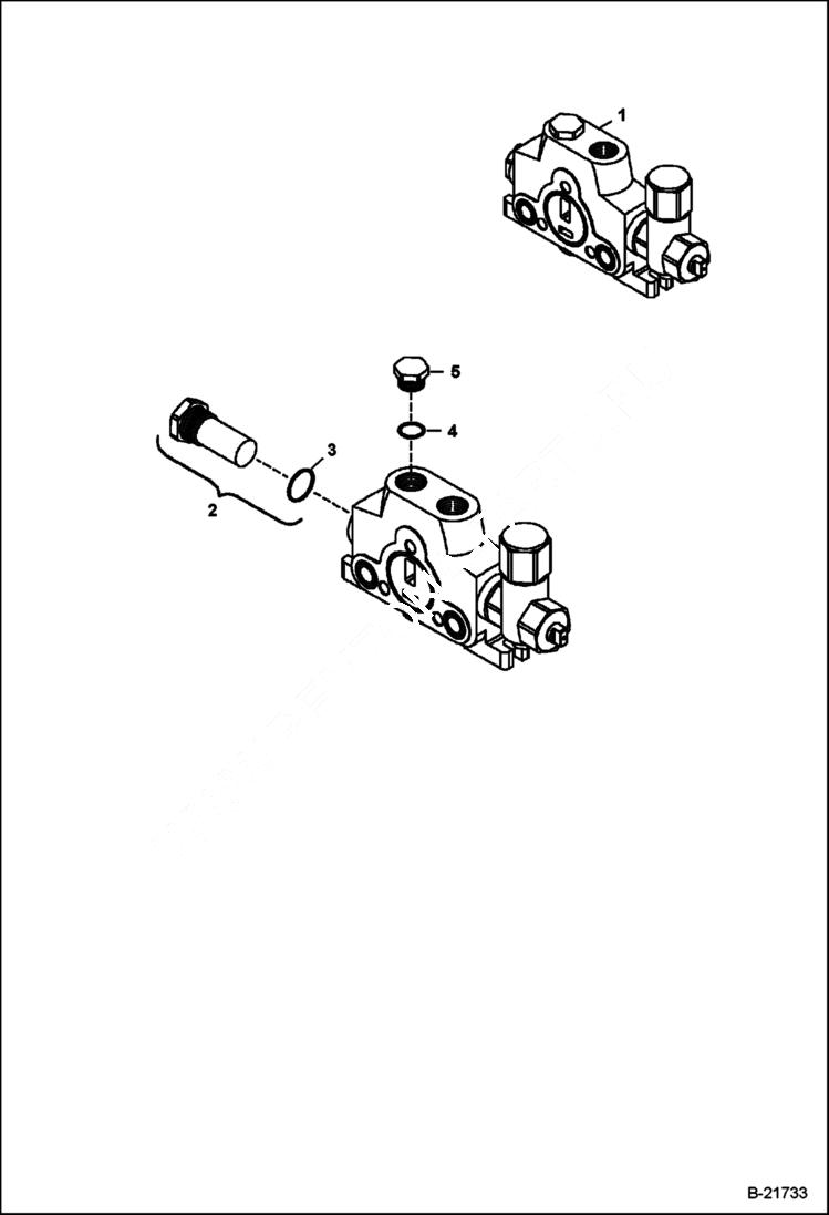 Схема запчастей Bobcat BL475 - SIDESHIFT BACKHOE VALVE (Inlet Section) HYDRAULIC SYSTEM