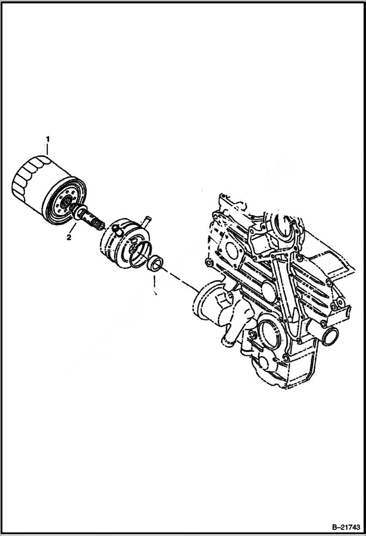 Схема запчастей Bobcat BL570 - OIL FILTER POWER UNIT