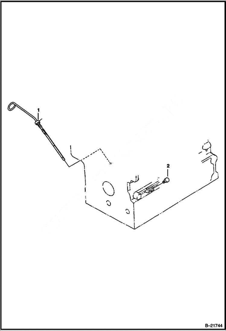 Схема запчастей Bobcat BL575 - DIPSTICK POWER UNIT