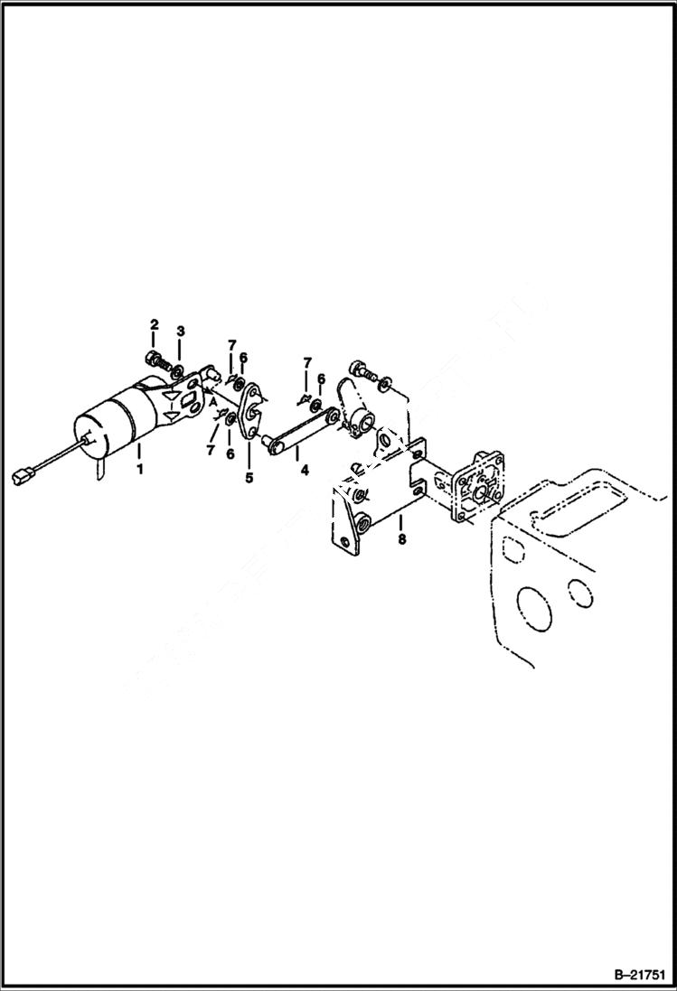 Схема запчастей Bobcat BL575 - STOP SOLENOID POWER UNIT