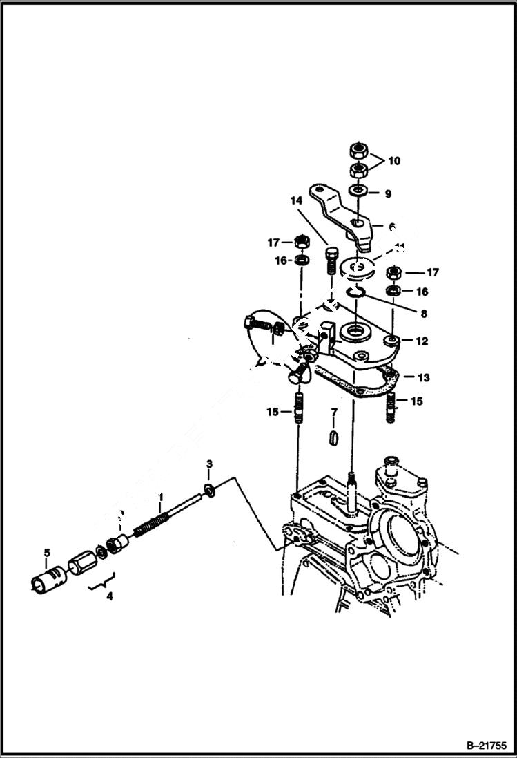 Схема запчастей Bobcat BL570 - SPEED CONTROL PLATE POWER UNIT