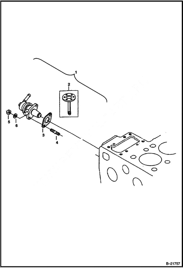 Схема запчастей Bobcat BL575 - FUEL PUMP POWER UNIT