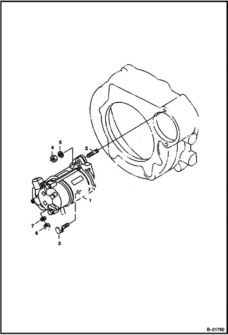 Схема запчастей Bobcat B300 - STARTER ELECTRICAL SYSTEM