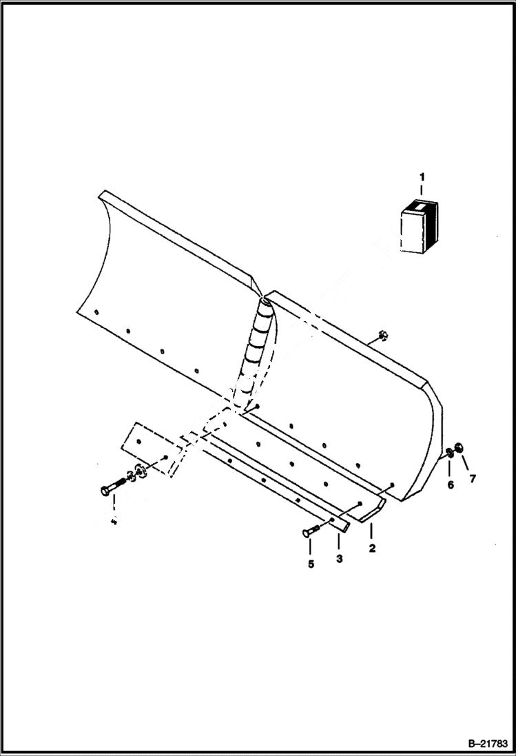 Схема запчастей Bobcat V-BLADE - V-BLADE (Rubber Cutting Edges) Loader