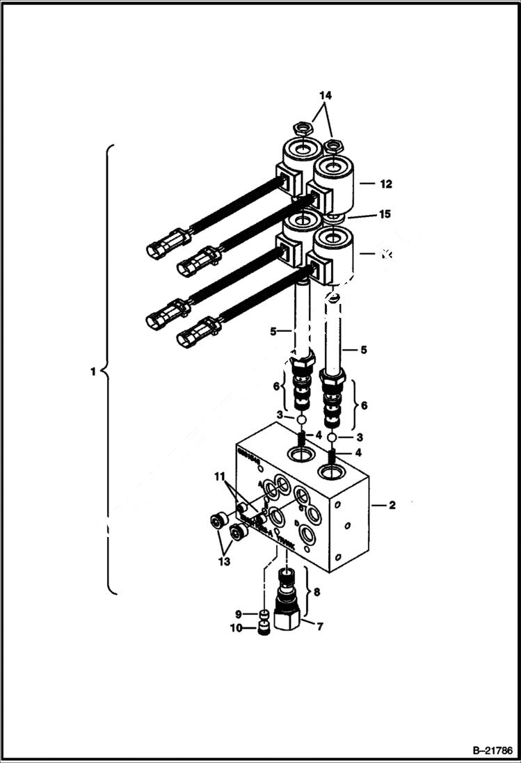 Схема запчастей Bobcat V-BLADE - V-BLADE (Control Valve) (60 084300101 - 00230) (72 083900101 - 00625) (84 084000101 - 00684) (96 084100101 - 00822) (108 084200101 - 00563) Loader