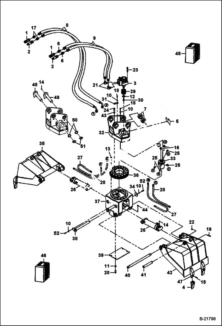 Схема запчастей Bobcat GRAPPLES - ROTATING GRAPPLE (Model 30) (Model 40) Экскаваторы
