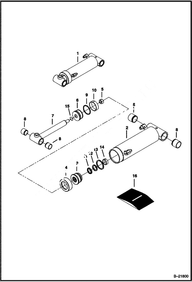 Схема запчастей Bobcat GRAPPLES - ROTATING GRAPPLE (Hydraulic Cylinder) (Model 30 775400108 & Above & 7757) (Model 40 775300107 & Above & 7756) Экскаваторы