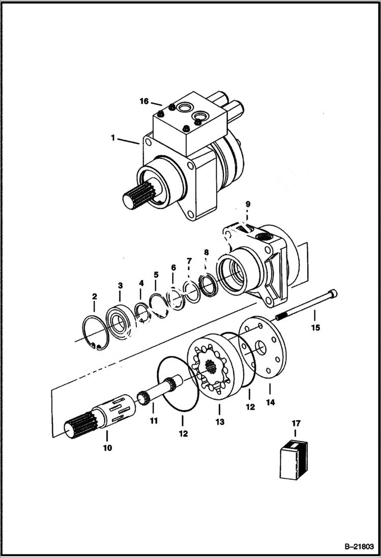 Схема запчастей Bobcat GRAPPLES - ROTATING GRAPPLE (Hydraulic Motor) (Model 30) (Model 40) Экскаваторы