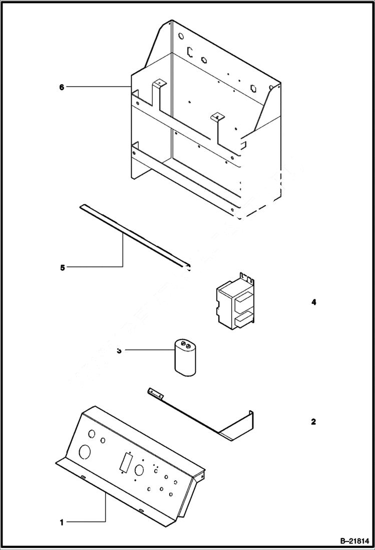 Схема запчастей Bobcat 6KW - BALLAST BOX ASSEMBLY (CONT) MAIN FRAME