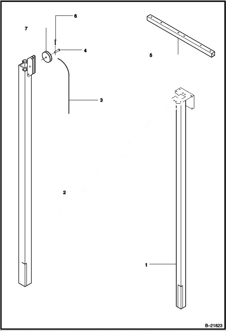 Схема запчастей Bobcat 6KW - TELESCOPIC TOWER ASSEMBLY (CONT) MAIN FRAME