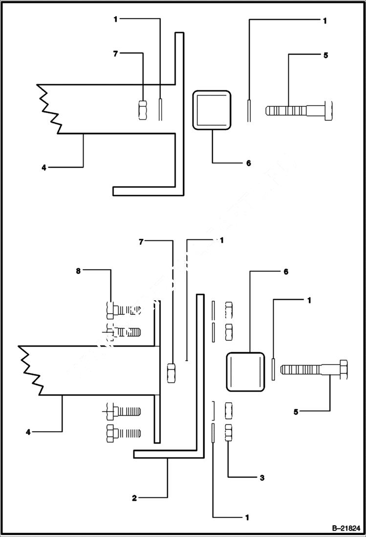 Схема запчастей Bobcat 6KW - CROSS-BAR TO TOWER MOUNTING (CONT) MAIN FRAME