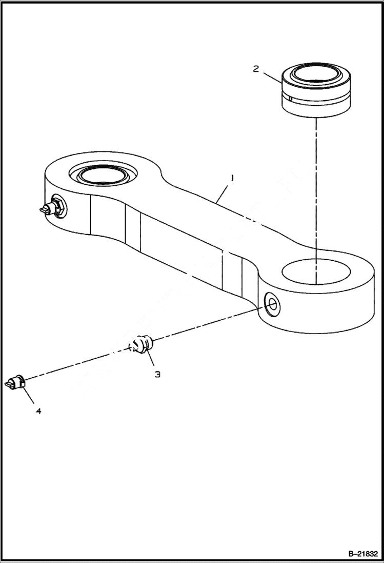 Схема запчастей Bobcat BCA12 - SWIVEL LINK ASSEMBLY MAIN FRAME