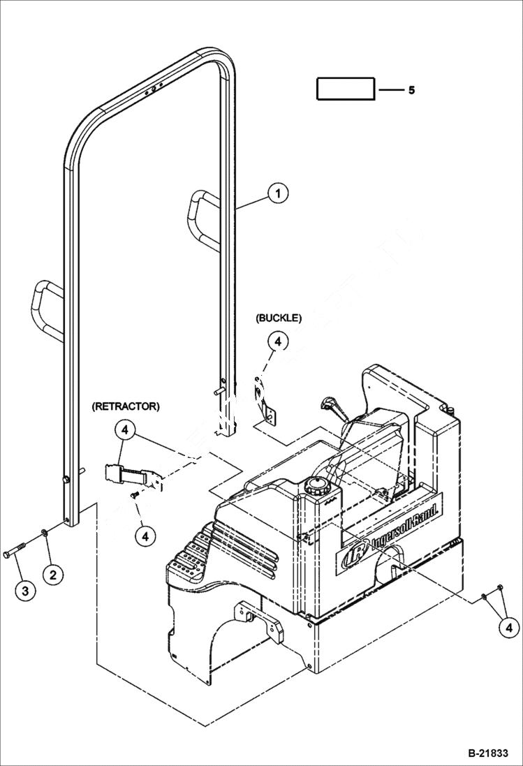 Схема запчастей Bobcat BCA12 - ARCH ROPS INSTALLATION MAIN FRAME