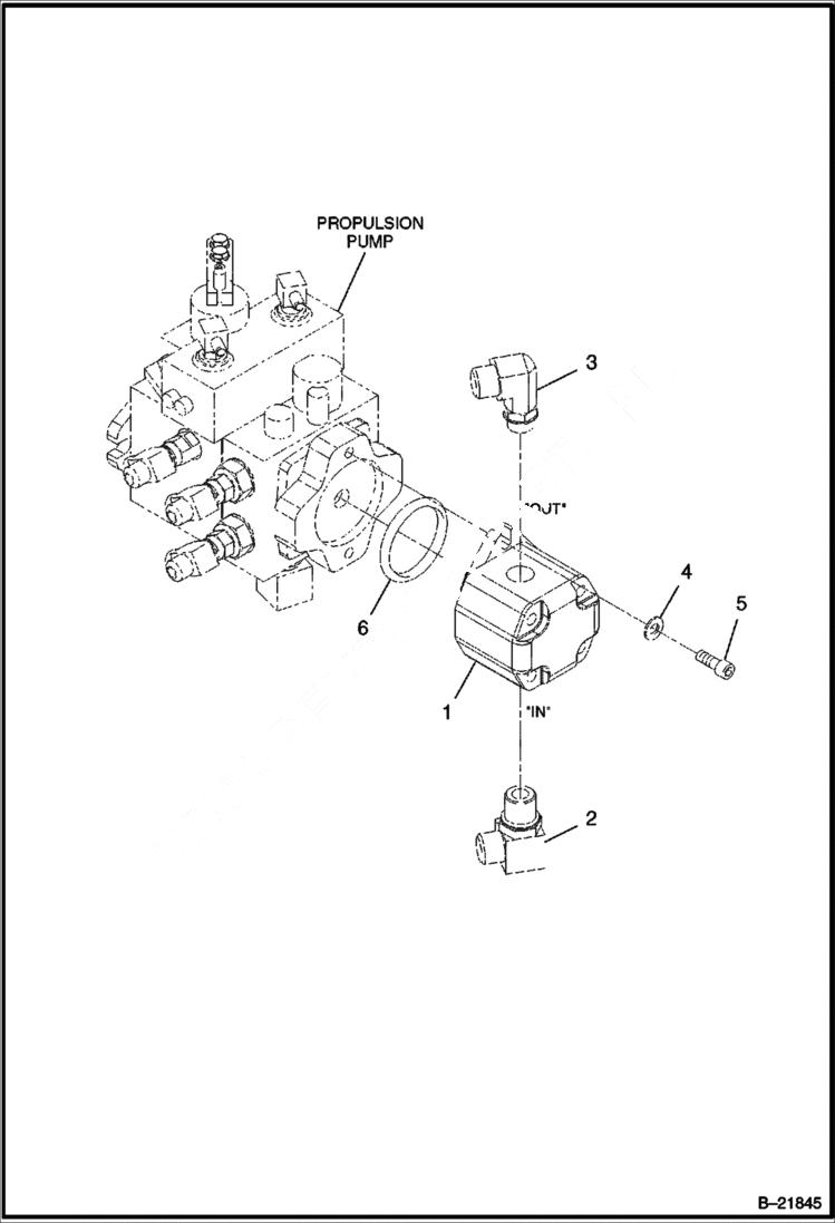 Схема запчастей Bobcat BCA12 - VIBRATION/STEERING PUMP ASSEMBLY POWER UNIT