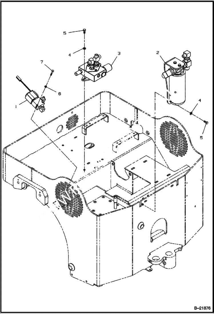 Схема запчастей Bobcat BCA12 - HYDRAULIC FILTER & VALVE INSTALLATION HYDRAULIC SYSTEM