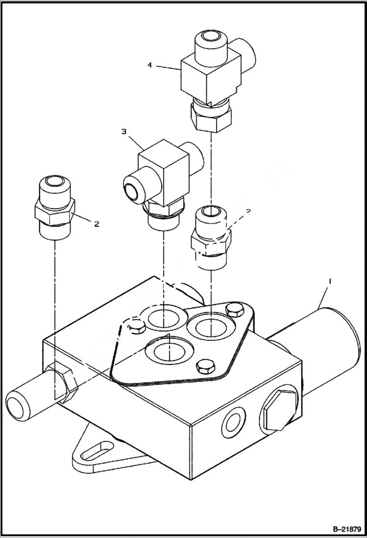 Схема запчастей Bobcat BCA12 - VIBRATION VALVE ASSEMBLY HYDRAULIC SYSTEM