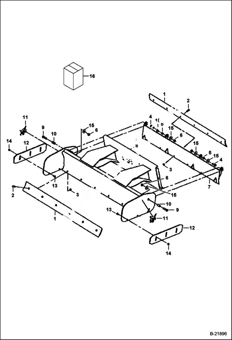 Схема запчастей Bobcat BOX BLADE - BOX BLADE (For Toolcat) (6576) Loader