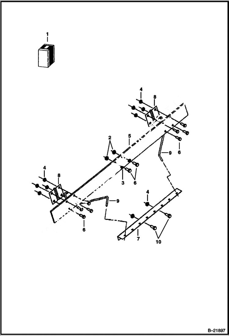 Схема запчастей Bobcat SPREADER - SPREADER (Adjustable Deflector Kit) (0064) Loader