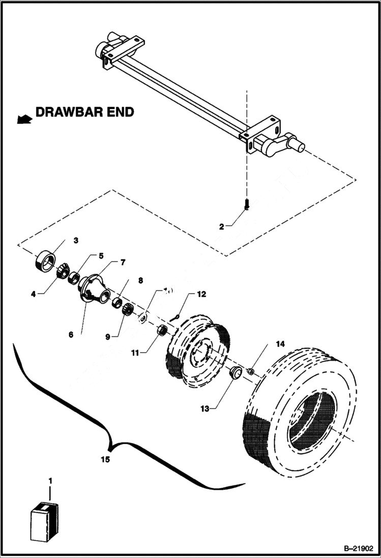 Схема запчастей Bobcat BAP185 - RUNNING GEAR COMPLETE MAIN FRAME