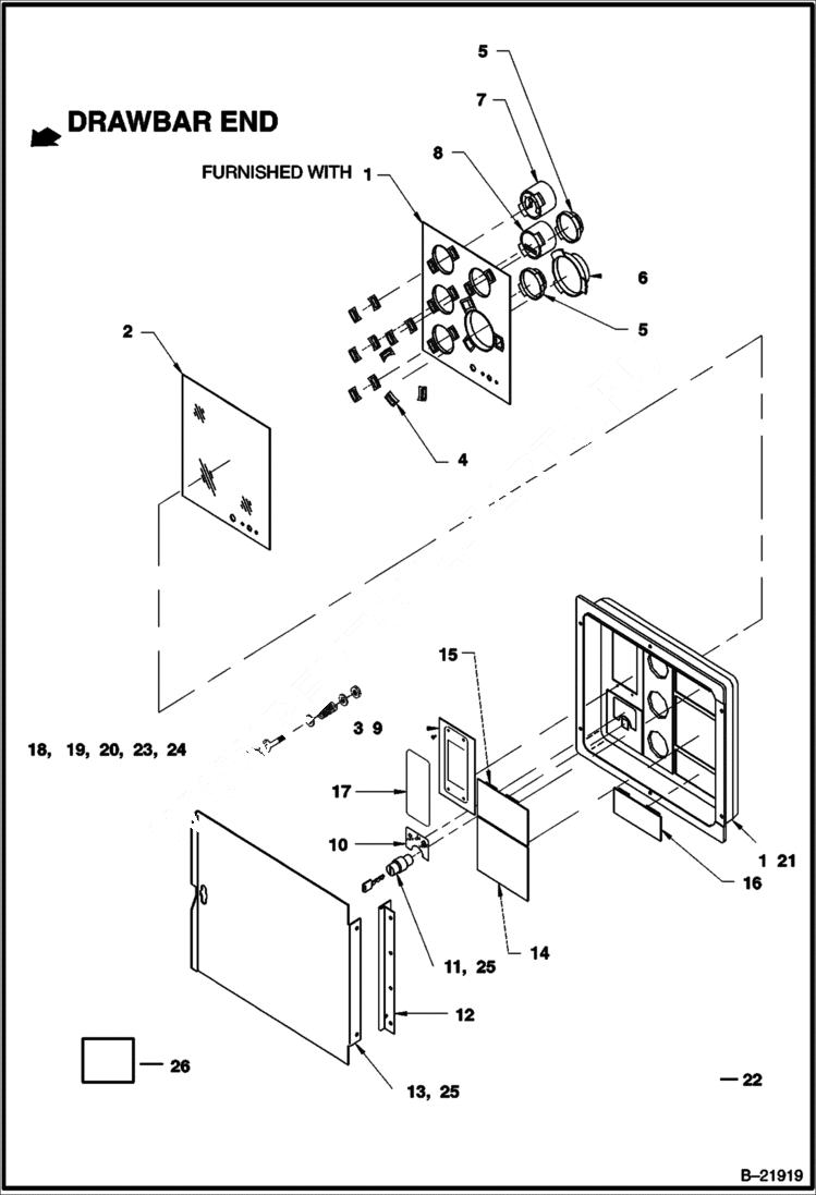 Схема запчастей Bobcat BAP185 - INST/CONT PNL ASSEMBLY MAIN FRAME