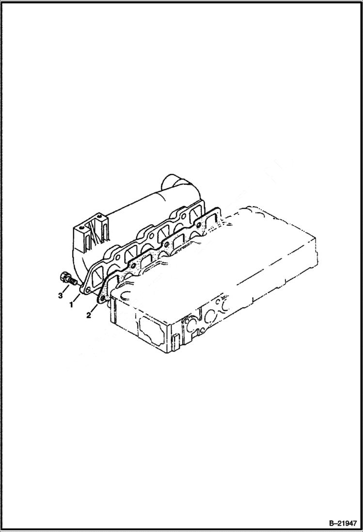 Схема запчастей Bobcat BL370 - INLET MANIFOLD (Tier I) (S/N 5727 11001 & Above) POWER UNIT